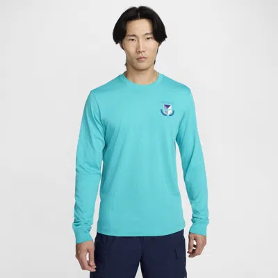 Nike Men's  Sportswear Long-sleeve T-shirt In Green