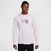 Nike Men's  Sportswear Long-sleeve T-shirt In Purple