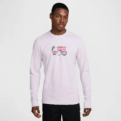 Nike Men's  Sportswear Long-sleeve T-shirt In Purple