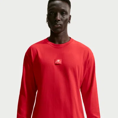 Nike Men's  Sportswear Long-sleeve T-shirt In Red