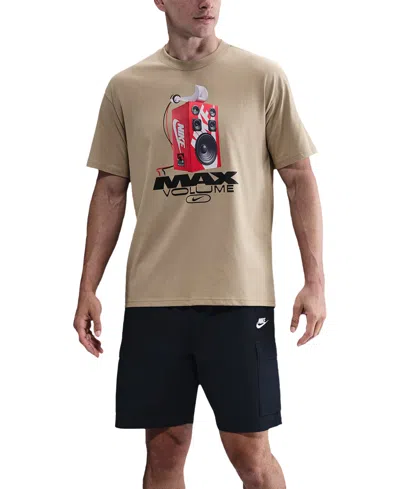 Nike Men's Sportswear Max90 Loose-fit Graphic T-shirt In Brown
