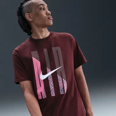Nike Men's  Sportswear Max90 T-shirt In Burgundy