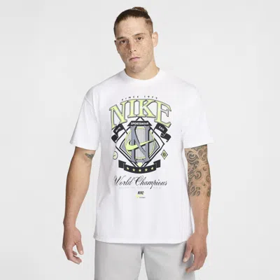 Nike Men's  Sportswear Max90 T-shirt In White/volt
