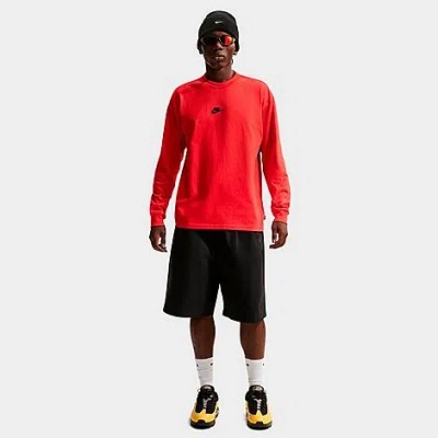 Nike Men's Sportswear Premium Essentials Futura Long-sleeve T-shirt In Red
