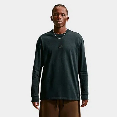 Nike Men's Sportswear Premium Essentials Futura Long-sleeve T-shirt In Green
