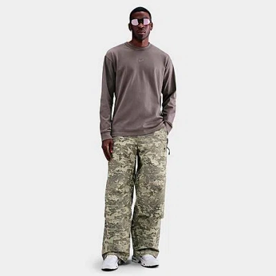 Nike Men's Sportswear Premium Essentials Long-sleeve T-shirt In Brown