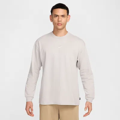 Nike Men's  Sportswear Premium Essentials Long-sleeve T-shirt In Grey