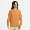 Nike Men's  Sportswear Premium Essentials Long-sleeve T-shirt In Orange