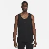 Nike Premium Essentials Logo-embroidered Cotton-jersey Tank Top In Black