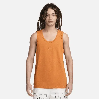 Nike Men's  Sportswear Premium Essentials Tank Top In Orange