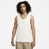 Nike Premium Essentials Logo-embroidered Cotton-jersey Tank Top In White