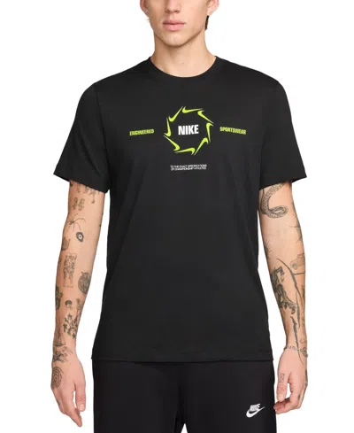 Nike Men's Sportswear Relaxed-fit Logo Graphic T-shirt In Black