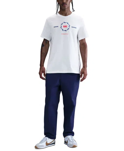 Nike Men's Sportswear Relaxed-fit Logo Graphic T-shirt In White