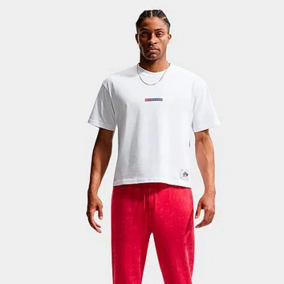 Nike Mens  Nsw Boxy Soccer Loose Tee In White/university Red/navy