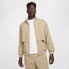 Nike Solo Swoosh Logo-embroidered Nylon-taffeta Track Jacket In Neutrals