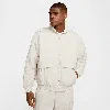 Nike Men's  Sportswear Solo Swoosh Woven Track Jacket In Light Bone/white