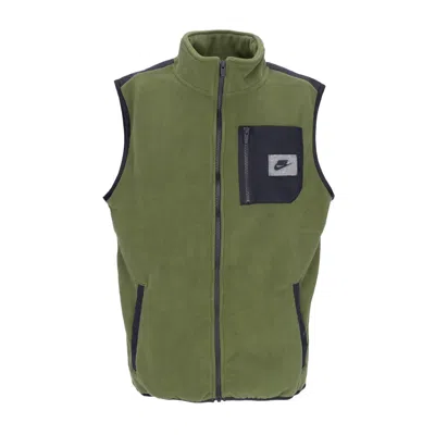 Nike Men's Sportswear Spu Therma-fit Polar Fleece Vest Rough Green/black/black/black In Multi