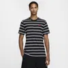 Nike Men's  Sportswear Striped T-shirt In Black