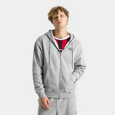 Nike Men's Sportswear Swoosh Box Full-zip Hoodie In Gray