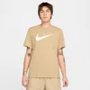 Nike Men's  Sportswear Swoosh T-shirt In Brown