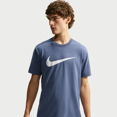 Nike Men's  Sportswear Swoosh T-shirt In Blue