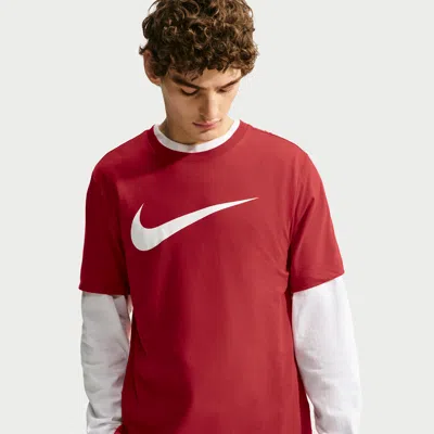 Nike Men's  Sportswear Swoosh T-shirt In Red