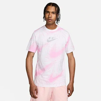 Nike Men's Sportswear T-shirt In White/pink