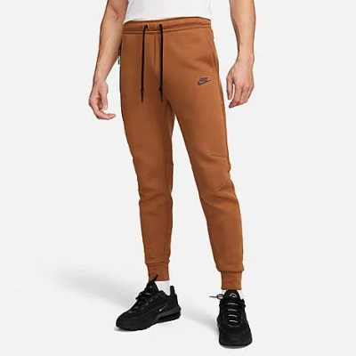 Nike Men's Sportswear Tech Fleece Jogger Pants In Light British Tan/black