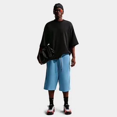 Nike Men's Sportswear Tech Fleece Oversized Fit Shorts In Blue