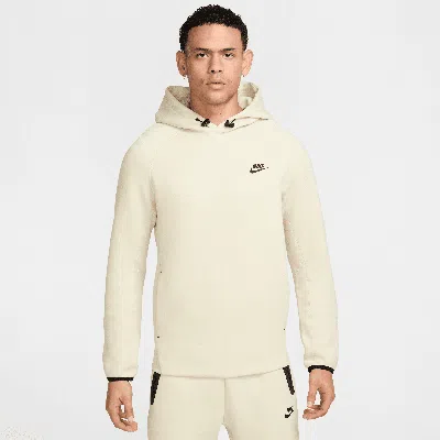 Nike Men's  Sportswear Tech Fleece Pullover Hoodie In Light Khaki/black