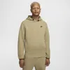 Nike Men's  Sportswear Tech Fleece Pullover Hoodie In Neutral Olive/black
