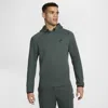 Nike Men's  Sportswear Tech Fleece Pullover Hoodie In Vintage Green/black