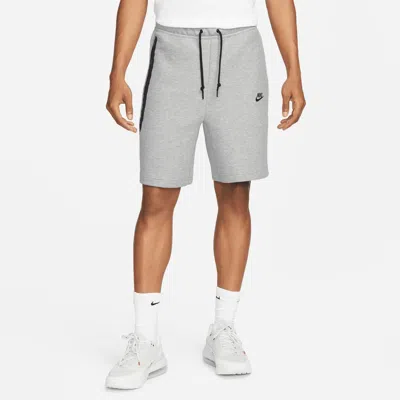 NIKE MEN'S SPORTSWEAR TECH FLEECE SHORTS IN DARK GREY HEATHER/BLACK
