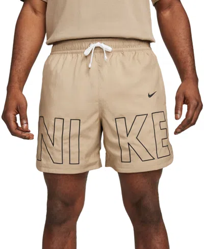 Nike Men's Sportswear Woven Flow Shorts In Khaki,black