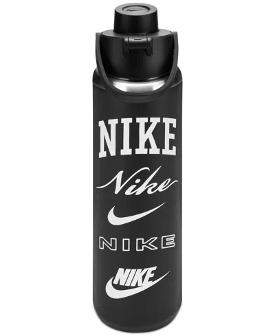 Nike Men's Ss Recharge Graphic 24-oz. Chug Bottle In Black,black,white,white