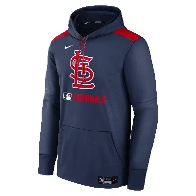 Nike Men's St. Louis Cardinals Authentic Collection  Therma Mlb Pullover Hoodie In Blue