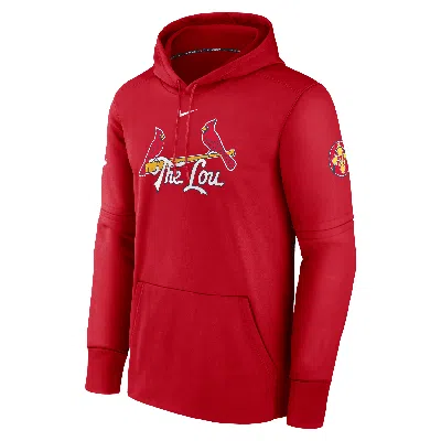 Nike Men's St. Louis Cardinals City Connect Practice  Therma Mlb Pullover Hoodie In Red