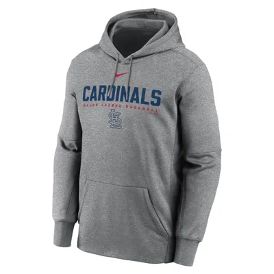 Nike Men's St. Louis Cardinals Menâs  Therma Mlb Pullover Hoodie In Gray