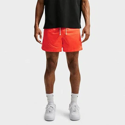 Nike Men's Standard Issue 5" Practice Mesh Basketball Shorts In Red