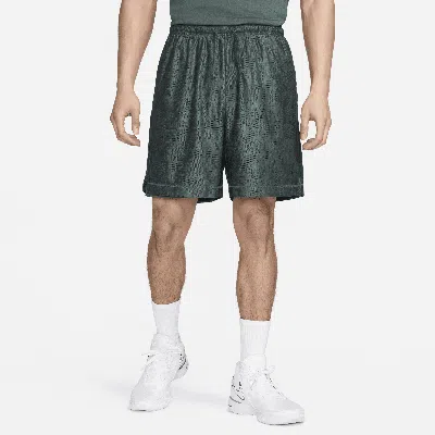 Nike Men's Standard Issue 6" Dri-fit Reversible Basketball Shorts In Vintage Green/vintage Green/black