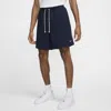 Nike Men's Standard Issue 8" Dri-fit Fleece Basketball Shorts In Blue