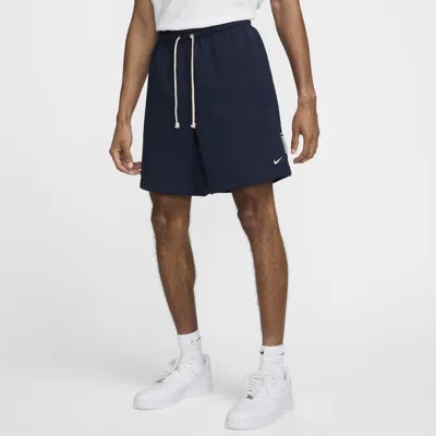 Nike Men's Standard Issue 8" Dri-fit Fleece Basketball Shorts In Blue