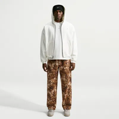 Nike Men's Standard Issue Brushed Open Hem Basketball Pants In White