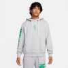 Nike Men's Standard Issue Dri-fit Basketball Graphic Pullover Hoodie In Wolf Grey/stadium Green