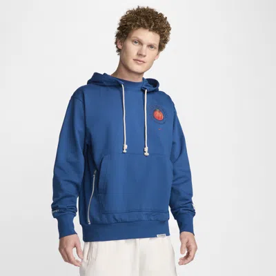 Nike Men's Standard Issue Dri-fit Basketball Pullover Hoodie In Blue