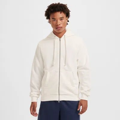 Nike Men's Standard Issue Dri-fit Full-zip Basketball Hoodie In White