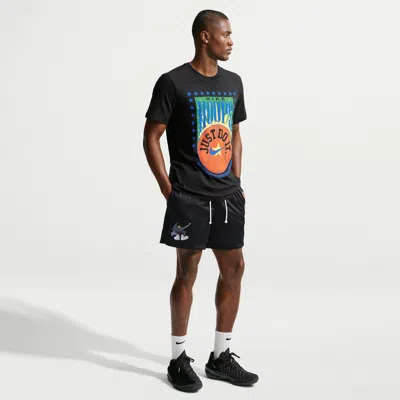 Nike Men's Standard Issue Dri-fit 5" Practice Mesh Basketball Shorts In Black