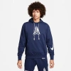 Nike Men's Standard Issue Ja Logo Dri-fit Pullover Basketball Hoodie In Midnight Navy/football Grey
