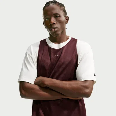Nike Men's Standard Issue Practice Mesh Basketball Jersey In Red