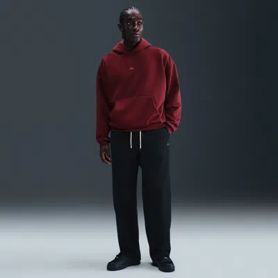 Nike Men's Standard Issue Therma-fit Brushed Open-hem Basketball Pants In Black
